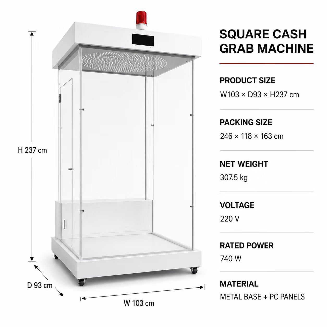 Square Cash Grab Machine